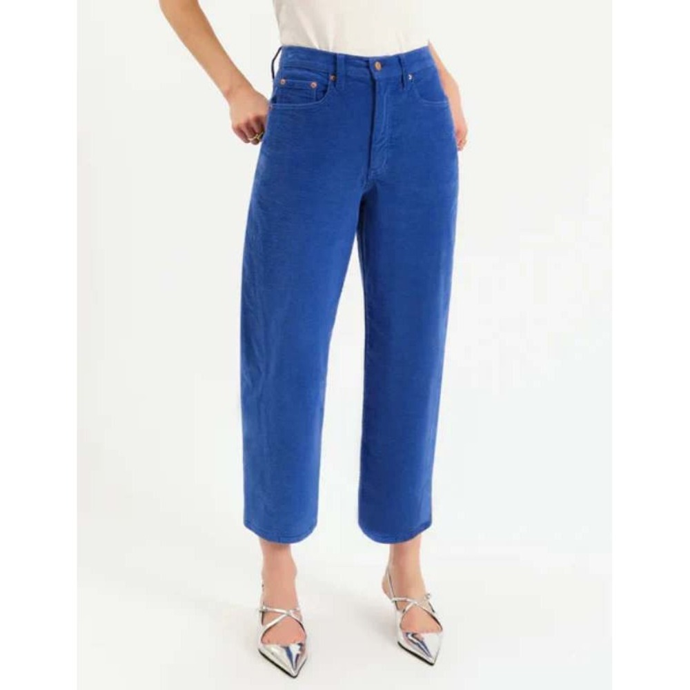 Daze Denim Westward Barrel Leg Corduroy Pants Cobalt Blue Size 14 Stitch Fix